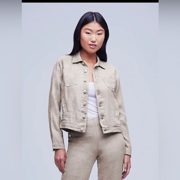 NWT L’Agence Celine sim femme linen jacket S - Picture 3 of 16